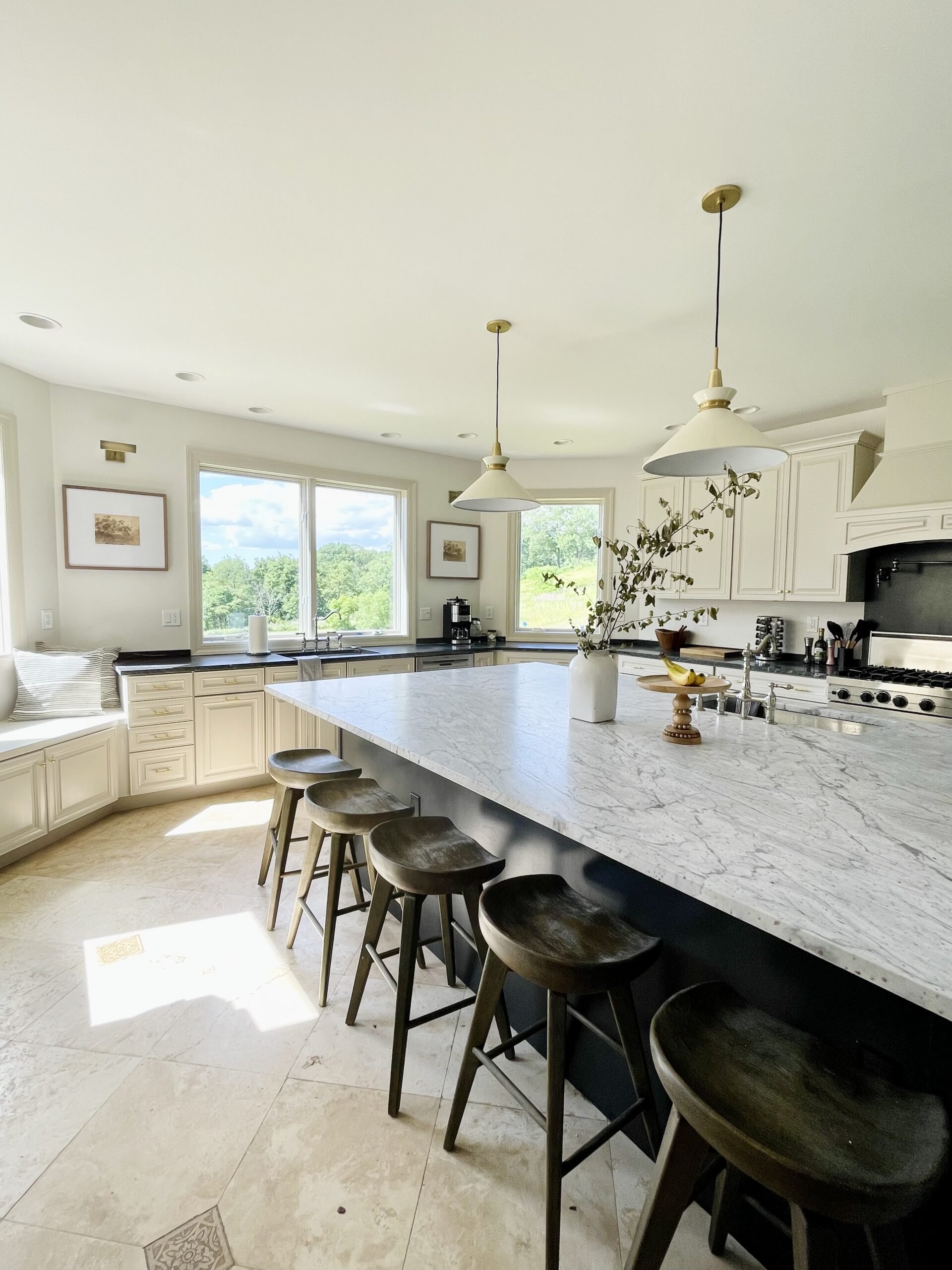 The chef's kitchen at Rhinebrook Estate